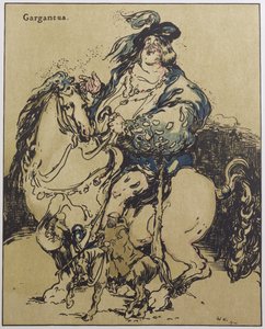 Gargantua, ilustracja z „Characters of Romance”, wydana po raz pierwszy w 1900 r. (litografia kolorowa) autorstwa William Nicholson