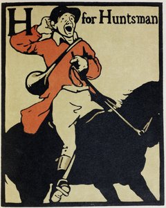 H jak Huntsman, ilustracja z „Alfabetu”, wydanego przez Williama Heinemanna autorstwa William Nicholson