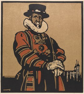 Typy londyńskie: Beefeater autorstwa William Nicholson