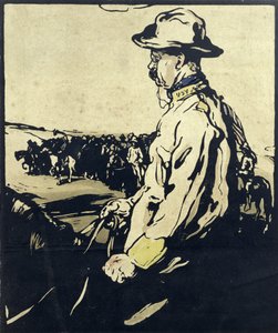 Prezydent Theodore Roosevelt, ilustracja z „Dwunastu portretów”, opublikowana w 1899 r. (drewno ręcznie kolorowane) autorstwa William Nicholson
