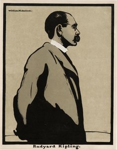 Rudyard Kipling (1865 - 1936), wyd. 1899 (litografia kolorowa) autorstwa William Nicholson