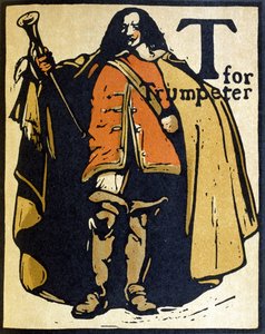 T jak trębacz, ilustracja z „Alfabetu”, wyd. William Heinemann autorstwa William Nicholson