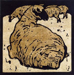 Prosta owca, ilustracja z „Kwadratowej księgi zwierząt”, wydanej przez Williama Heinemanna autorstwa William Nicholson