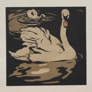 Kwadratowa księga zwierząt: piękny łabędź autorstwa William Nicholson