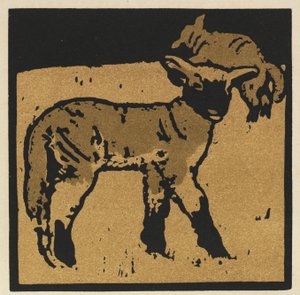 Kwadratowa księga zwierząt: bardzo oswojony baranek autorstwa William Nicholson