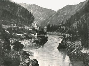 The Rockies: Fraser Canyon i Cariboo Road Bridge, niedaleko Spuzzum, Kanada, 1895.