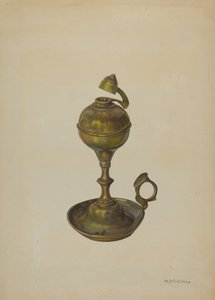 Lampa mosiężna, ok. 1939.