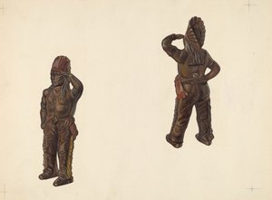 Indian Chief Coin Bank, c. 1938. autorstwa William O. Fletcher