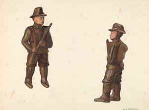 Żołnierz w banku monet Khaki, ok. 1930 r. 1938. autorstwa William O. Fletcher