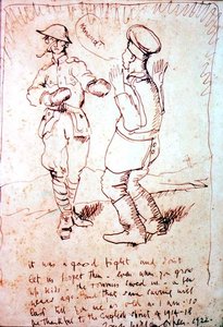 "To była dobra walka..." (rysunek) autorstwa William Orpen