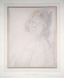 Portret pani Hone (ołówek i akwarela na papierze) autorstwa William Orpen