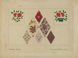 Drukowane wzory kołdry autorstwa William P. Shearwood