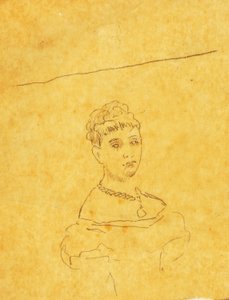 Dama w sukni wieczorowej z figurą Wenus z Milo autorstwa William Page