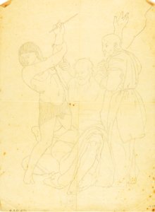 Mojżesz, Aaron i Hur na górze Horeb (badanie w szatach) autorstwa William Page