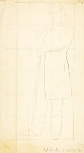 Stojący mężczyzna, gestykulujący autorstwa William Page