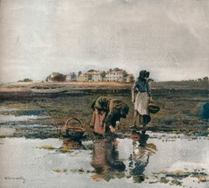 Zbieranie małży, ok. 1908 r.