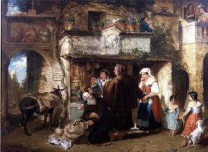 „Zaspokojenie klasztoru. Całowanie biczowania i sypanie kurzem w oczy” autorstwa William Parrott