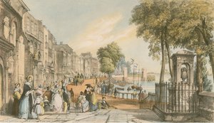Chelsea z częścią Starego Kościoła i grobowcem Sir Hansa Sloane autorstwa William Parrott