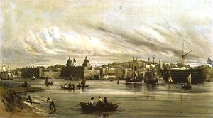 Greenwich i pancernik (lito) autorstwa William Parrott