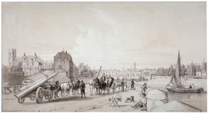 Millbank, Westminster, Londyn, 1841 autorstwa William Parrott