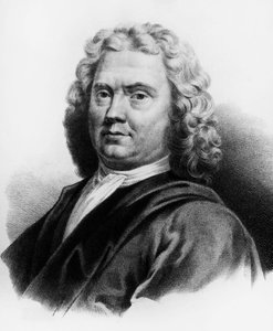 Portret Hermana Boerhaave (1668-1738), holenderskiego lekarza, chemika i botanika, grawer autorstwa Nicolas Toussaint Charlet