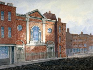 Kościół św. Alfege, mur londyński, Londyn, c1814