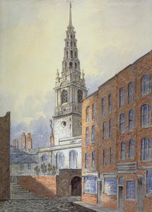 Kościół św. Oblubienicy, Fleet Street, City of London, c1815