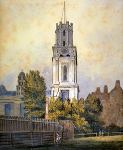 Kościół św. Jerzego na wschodzie, Stepney, Londyn, ok. 1815 r. autorstwa William Pearson