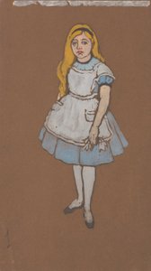 Alicja (projekt kostiumów do filmu Alicja w Krainie Czarów, 1915) autorstwa William Penhallow Henderson