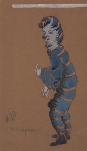 Projekt kostiumu Caterpillar dla Alicji w Krainie Czarów, 1915.