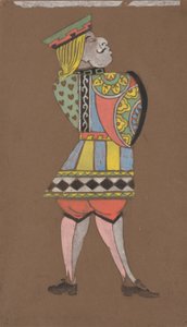 Knave of Hearts (projekt kostiumów do Alicji w Krainie Czarów) autorstwa William Penhallow Henderson
