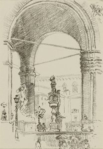 Loggia dei Lanzi autorstwa William Penhallow Henderson