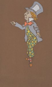 Projekt kostiumu Szalony Kapelusznik dla Alicji w Krainie Czarów, 1915.