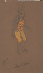 Marcowy zając (kostium z filmu Alicja w Krainie Czarów, 1915) autorstwa William Penhallow Henderson
