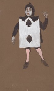 Projekt dwóch kostiumów Pik dla Alicji w Krainie Czarów, 1915.