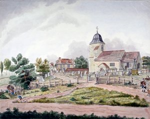 Stary kościół St Pancras, Londyn, 1761 autorstwa William Pennington