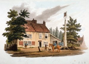 Dun Cow Inn, Kensington, Londyn, ok. 1810 r.