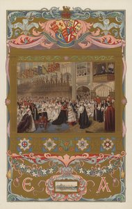 Ślub przyszłego króla Edwarda VII i królowej Aleksandry w kaplicy św. Jerzego w Windsorze 10 marca 1863 r. (kolor lito)