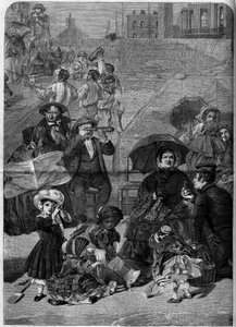 Wiktoriańska Anglia: Turyści na plaży Ramsgate, Anglia