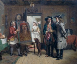Sir Roger de Coverley i Addison z „Głową Saracena” – scena z „Widza”, 1867 autorstwa William Powell Frith