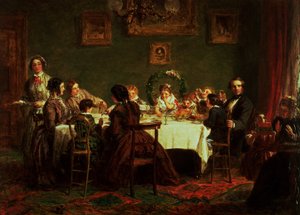 Szkic do „Wiele szczęśliwych powrotów dnia” (olej na płycie) (zob. też 38250) autorstwa William Powell Frith