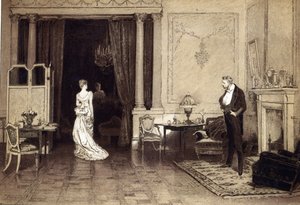 Pierwsza chmura, z „Godziny wypoczynku” autorstwa William Quiller (after) Orchardson