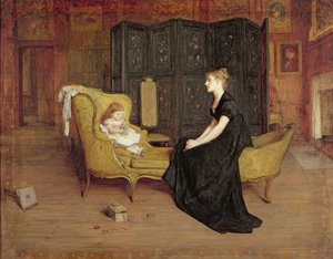 Jej Idol, ok. 1868-70 (olej na płótnie) autorstwa William Quiller Orchardson