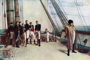 Napoleon na pokładzie Bellerophon, 1815, 1880.