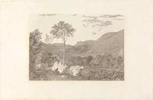 Zamek Hornby z kościoła Tatham autorstwa William Radclyffe