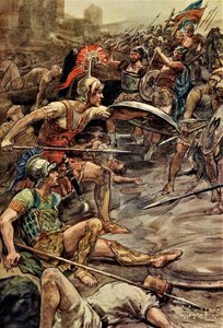 Epaminondas broniący Pelopidasa autorstwa William Rainey