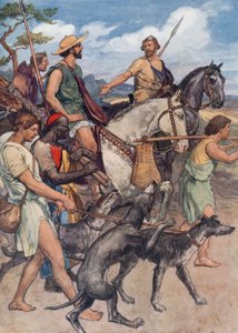 Pelopidas wyruszający do Teb (kolor lito) autorstwa William Rainey