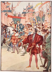 The Field of the Cloth of Gold, czerwiec 1520, ilustracja z „Historia Francji opowiedziana chłopcom i dziewczętom” Mary Macgregor, 1920 autorstwa William Rainey