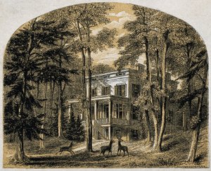 Dom Jamesa Johna Audubona „Minniesland”, wyd. C 1861 (drewno grawerowane)