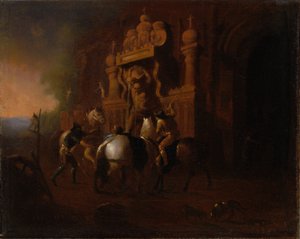 Konie przy fontannie, 185657.